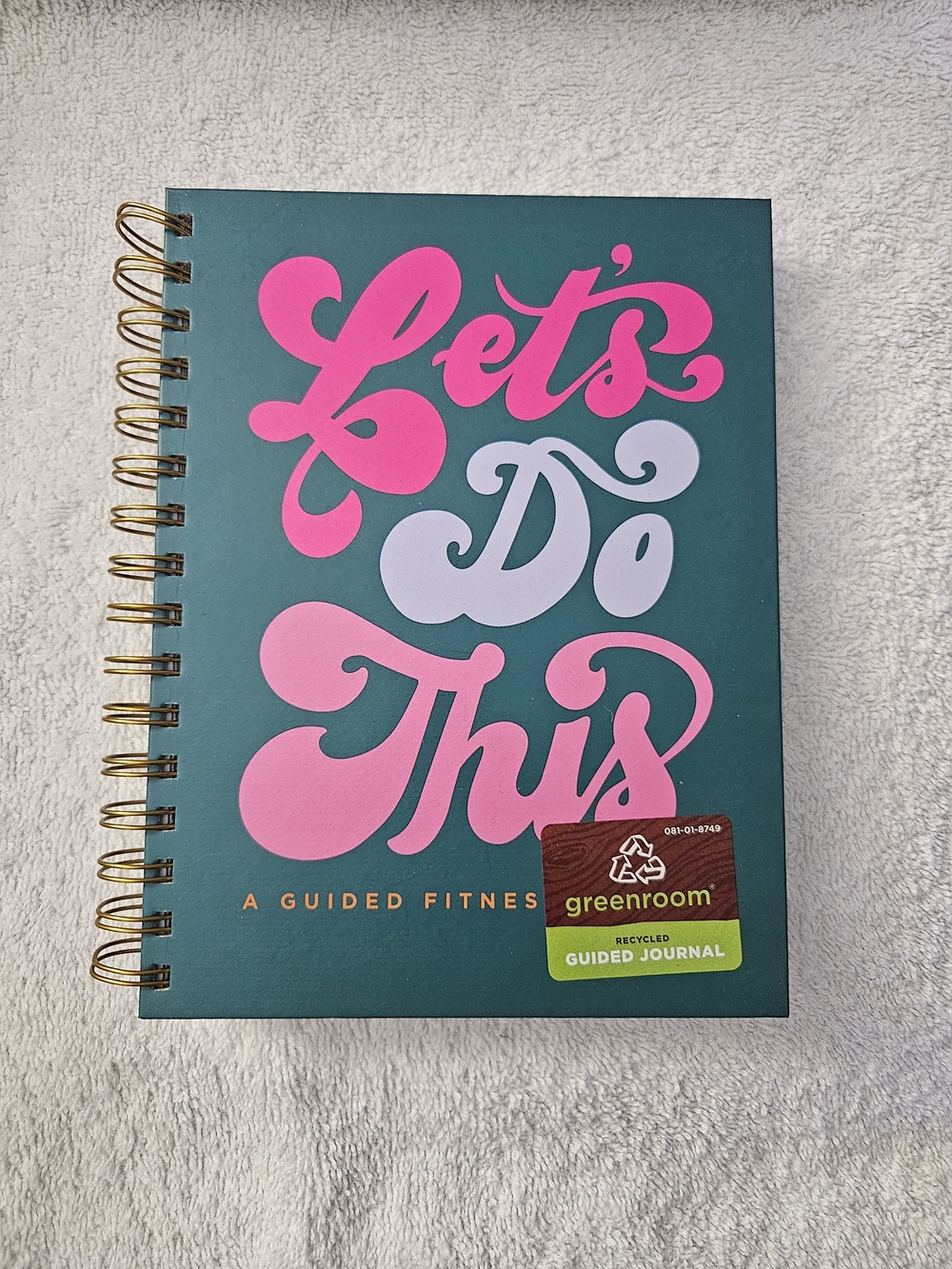 Greenroom Fitness Planner Let's Do This Spiral Journal Workout Log Recycled
